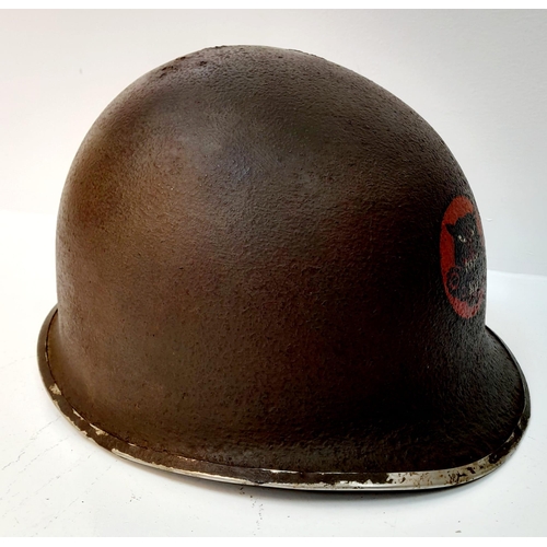 64 - WW2 US M1 Fixed Bale “Tank Destroyer” Helmet. No Liner.