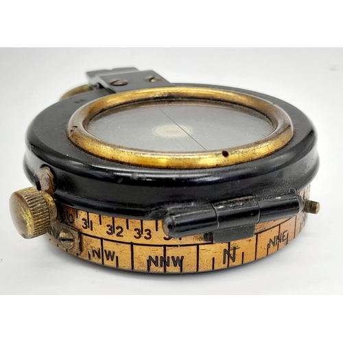 750 - 1916 Dated British Army Officers Compass. Maker T.Cooke & Sons. In leather case.