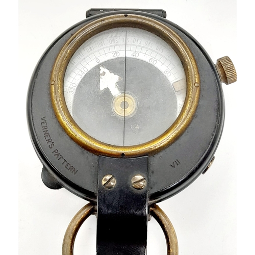 750 - 1916 Dated British Army Officers Compass. Maker T.Cooke & Sons. In leather case.