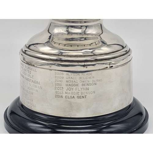 1297 - An Antique Sterling Silver Trophy Cup. Hallmarks for Birmingham 1913. Comes on a thin plastic base. ... 