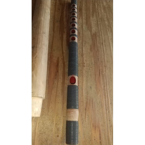 1296 - Antique Edo period 1600-1868 Japanese bamboo  Shakuhachi, with it's original wood case. Shakuhachi r... 