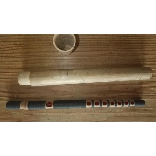 1296 - Antique Edo period 1600-1868 Japanese bamboo  Shakuhachi, with it's original wood case. Shakuhachi r... 