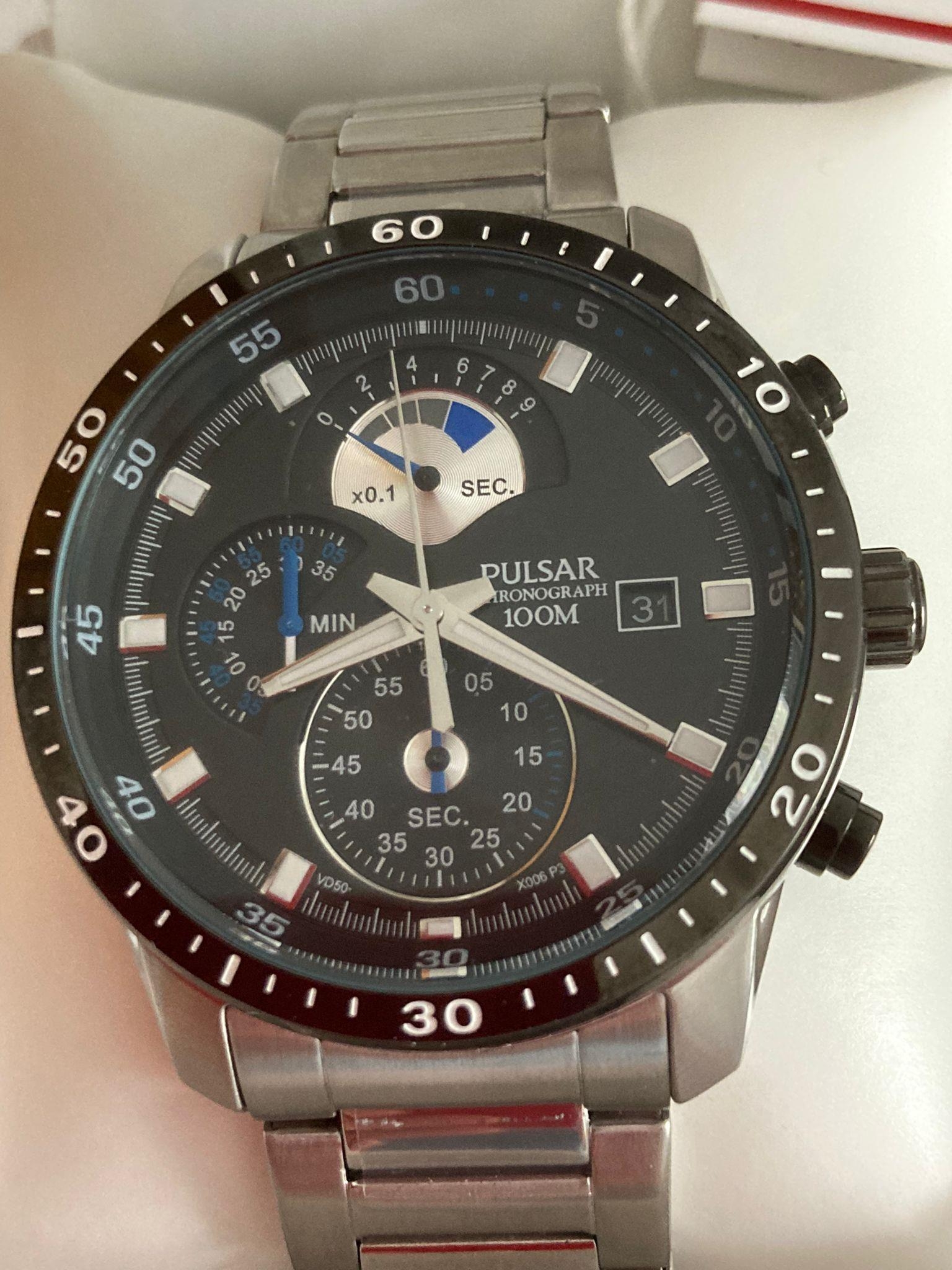 Pulsar chronograph 100m manual new arrivals