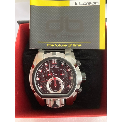 56 - Rare Limited Edition DELOREAN AUTOMATIC CHRONOGRAPH. Number 159 of 500 produced. Finished in stainle... 