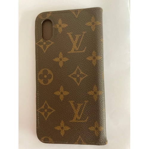 70 - Genuine Louis Vuitton folio phone case for iPhone XR or similar. Iconic LV design.Very slight sign o... 