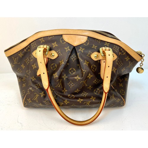 150 - A Louis Vuitton Tivoli Top-Handle Bag. Brown LV monogram canvas. Leather trim with gold-tone hardwar... 