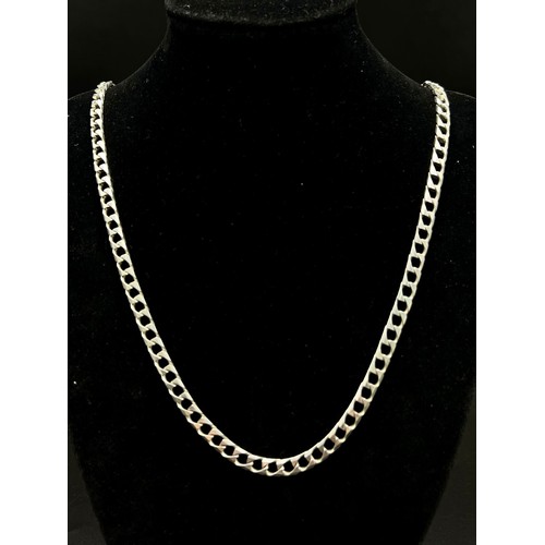 510 - STERLING SILVER SQUARE CURB CHAIN 27.9G