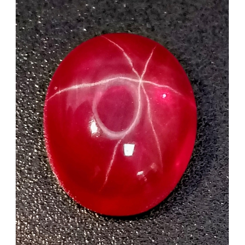 119 - A mesmerising, high quality, STAR RUBY cabochon with a beautiful six ray star, clearly visible when ... 