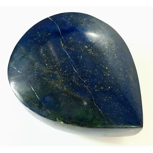 187 - An Immense 3030ct Lapis Lazuli Pear-Shaped Gemstone.  GLI Certified. This is a colour-enhanced gem.