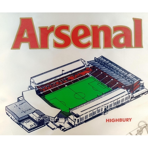 202 - An Arsenal Highbury Stadium Banner Signed by Charlie George - circa 2000. 40 x 28cm.