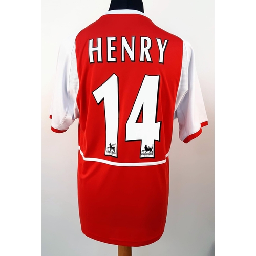 343 - An Arsenal Football Club (Circa 2002-4) - O2 Sponsor, Kolo Toure Signed Home Shirt. Henry name and n... 