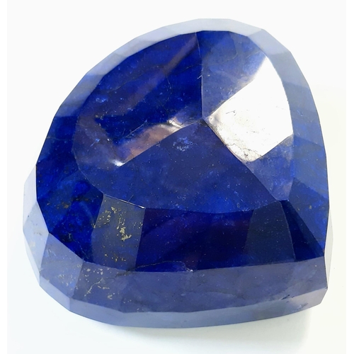 407 - A Massive 5048ct Earth Mined African Blue Sapphire. Pear Shape. GLI Certified. Colour Enhanced Gem.