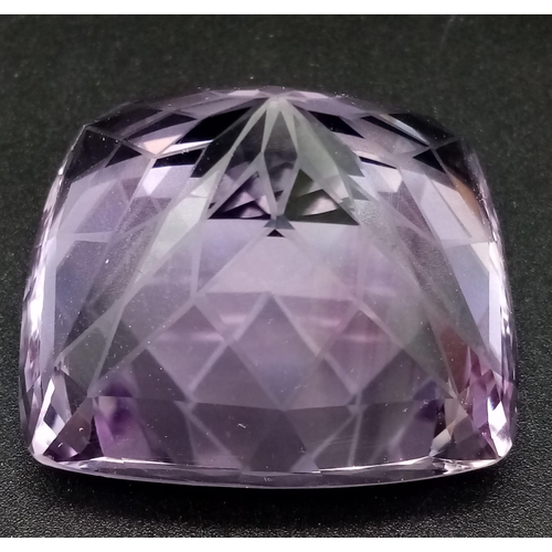 70 - A 243.05ct Rare Size African Amethyst - Square Cushion Fancy Cut Gemstone. Comes with a GFCO Switzer... 