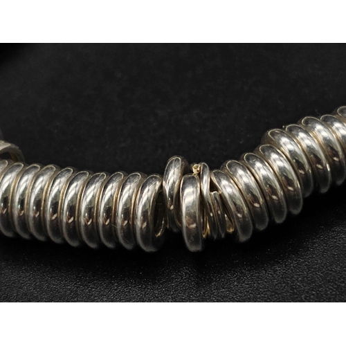 862 - A 925 Silver, Links Of London, Truly, Madly, Deeply Bracelet. Total Weight 57.16Grams