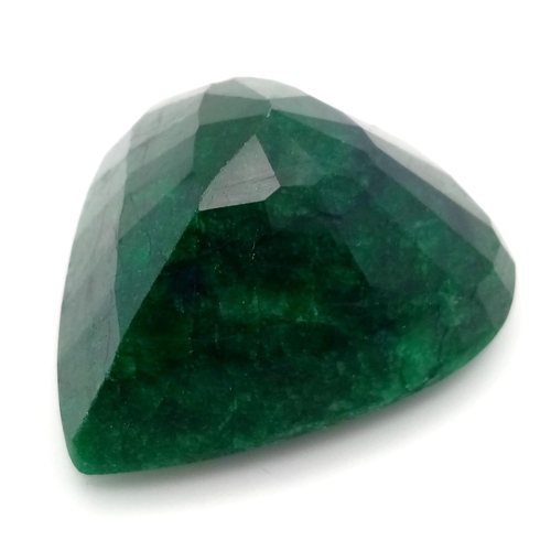 660 - A Large 415.15ct Natural Emerald. Pear Shaped with a GLI Certificate. Earth Mined and colour enhance... 