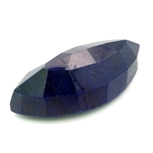 900 - A 394ct Faceted Natural Blue Sapphire. Marquise Shape. GLI Certified. Colour enhanced. Comes in a pr... 