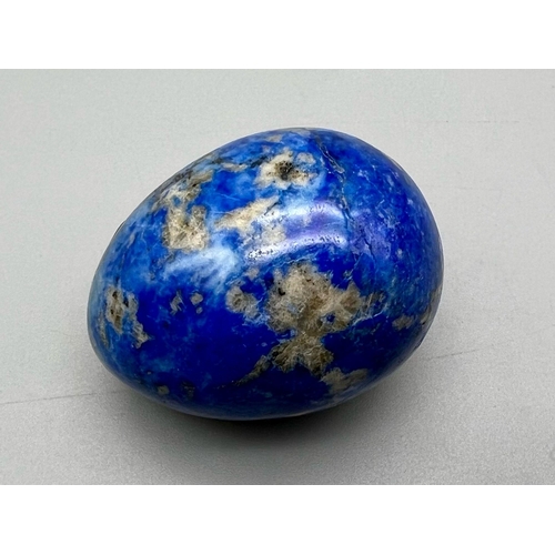 1321 - A lapis lazuli egg, dimensions: 48 x 38 x 38 mm. Totally natural, untreated condition. Weight: 105 g... 