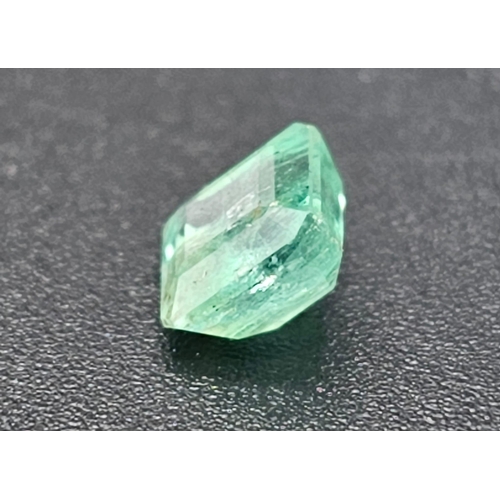 740 - A 0.77ct Step Cut Panjshir-Mined Afghan Emerald Gemstone. GGI Certified. Emeralds from Panjshir Afgh... 