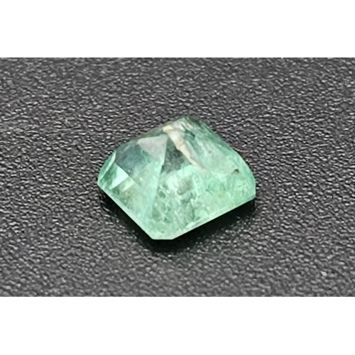 740 - A 0.77ct Step Cut Panjshir-Mined Afghan Emerald Gemstone. GGI Certified. Emeralds from Panjshir Afgh... 