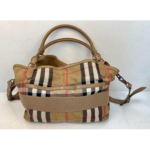 841 - A Burberry Baby Changing Tote Bag with Original Changing Matt. Some slight wear and Tear from use, B... 