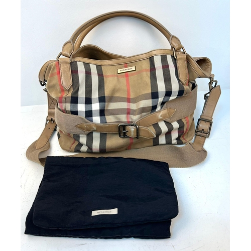 841 - A Burberry Baby Changing Tote Bag with Original Changing Matt. Some slight wear and Tear from use, B... 