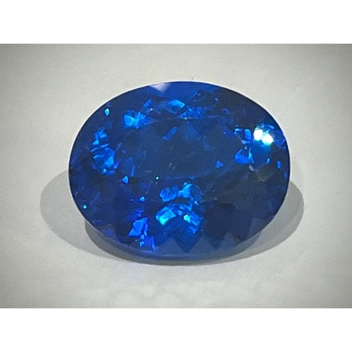 382 - An 18ct Oval-Cut Deep Blue Kyanite Gemstone. Well-faceted for excellent colour-play. No visible mark... 