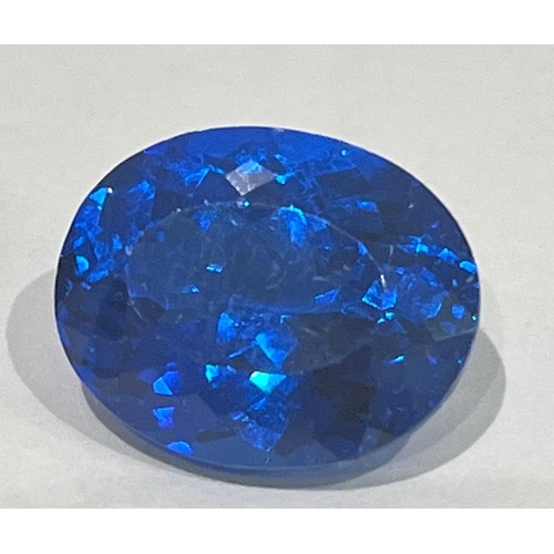 382 - An 18ct Oval-Cut Deep Blue Kyanite Gemstone. Well-faceted for excellent colour-play. No visible mark... 