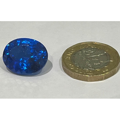 382 - An 18ct Oval-Cut Deep Blue Kyanite Gemstone. Well-faceted for excellent colour-play. No visible mark... 