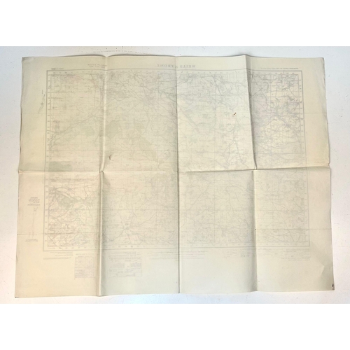 1245 - A Very Good Condition 1932 War Office Issue Map issued by Geographical Section General Staff of Well... 