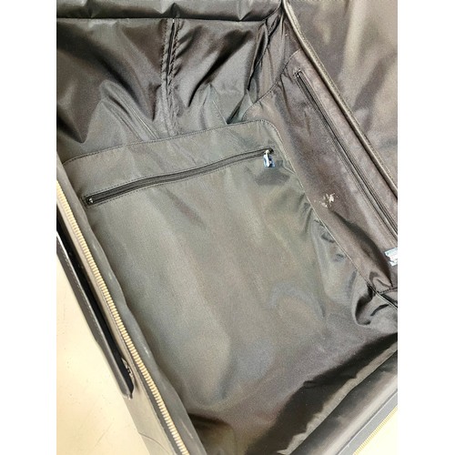 86 - A Louis Vuitton Pegase Taiga Leather Suitcase. Extendable trolley-pull handle. Twin wheels. Black le... 