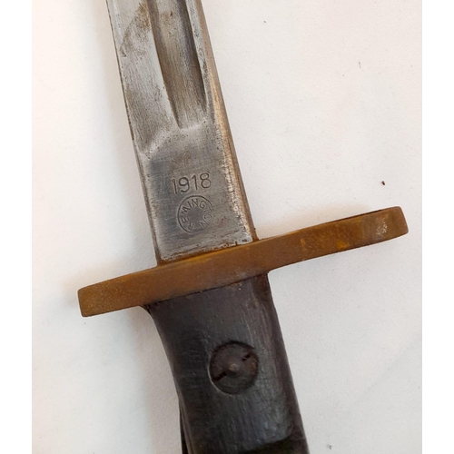 149 - A Rare (manufacturing mistake) Remington USA 1918 Bayonet with Scabbard - Should have been stamped 1... 