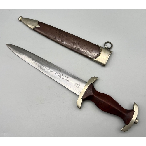 19 - 3rd Reich Niederrhein District S.A Dagger with full Rohm inscription. Maker Solinger Metall Fabrik (... 