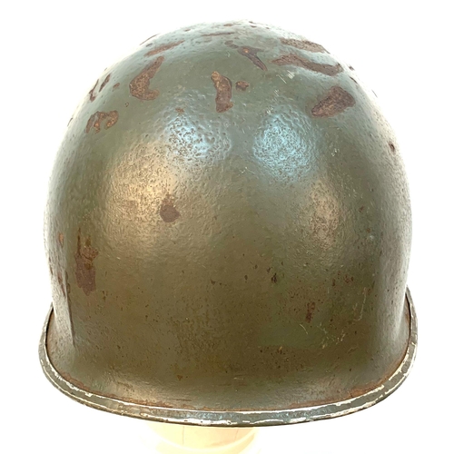 200 - WW2 US 27th Infantry Division Swivel Bale M1 Helmet.