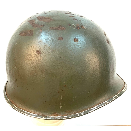 200 - WW2 US 27th Infantry Division Swivel Bale M1 Helmet.