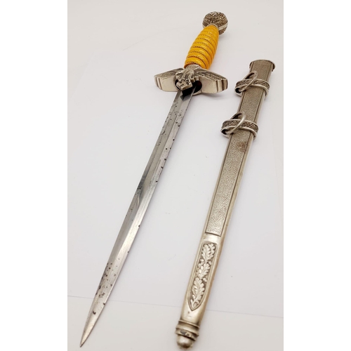 26 - WW2 German 2nd Pattern Luftwaffe Dagger. Maker: W.K.C.