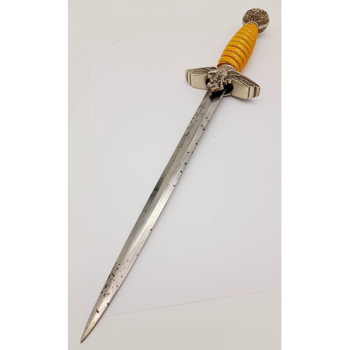 26 - WW2 German 2nd Pattern Luftwaffe Dagger. Maker: W.K.C.