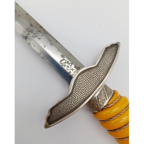 26 - WW2 German 2nd Pattern Luftwaffe Dagger. Maker: W.K.C.