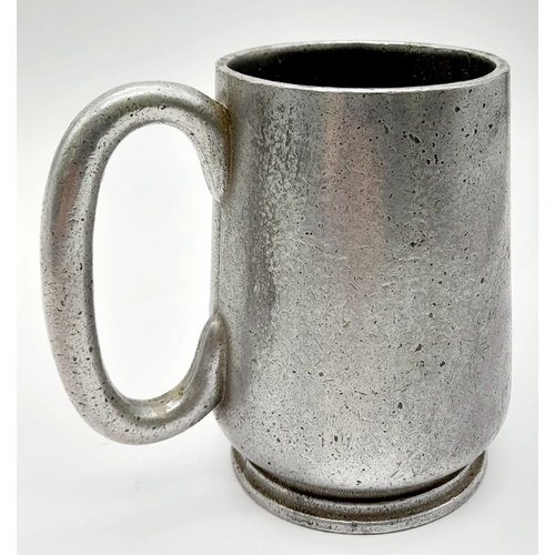 320 - WW2 German Aircraft Metal Tankard Engraved with the Messerschmitt Aircraft Factory Logo and “The Swa... 