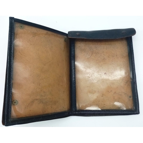 417 - WW2 German Officers Leather Map Case.