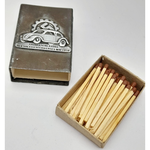 577 - WW2 German Box of Matches in Metal Holder.