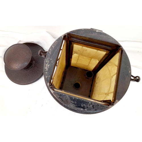 673 - WW1 British “Bird Cage” Bunker Lantern, complete with candle holder. Dated 1916 Originally found in ... 