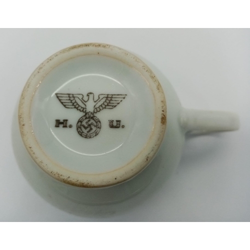 710 - WW2 German Cup Marked H.U Heer Unterkunft (Quarter Masters Store).