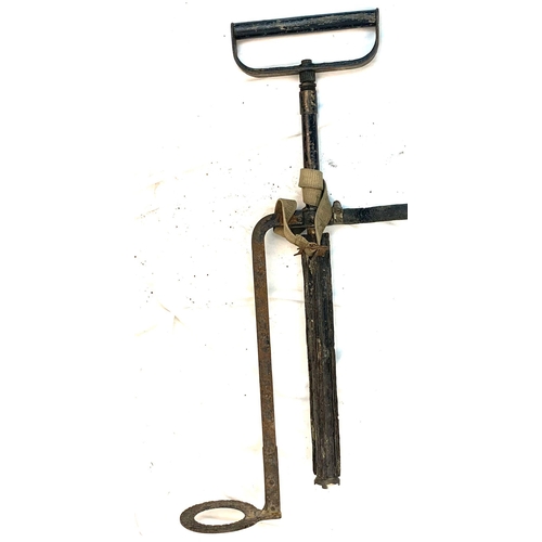 713 - WW2 British Home Front A.R.P Stirrup Pump and Hose.