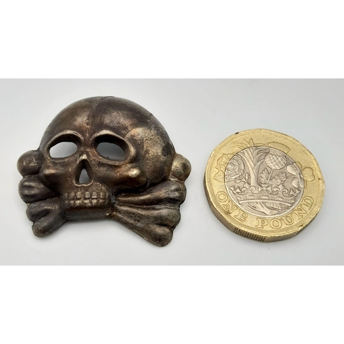 813 - 3rd Reich Allgemeine SS Totenkopf Deaths Head Cap Skull – Jawless Type.