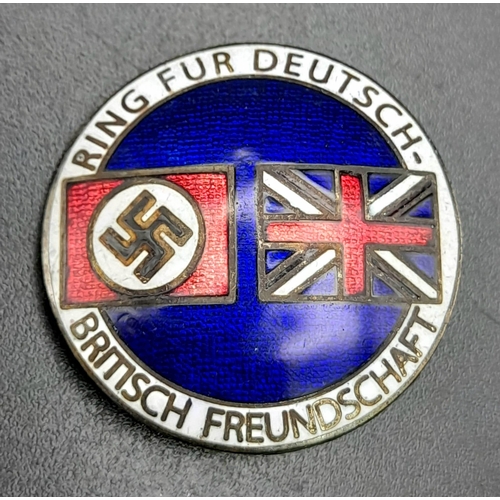 817 - 3rd Reich German – British Friendship Pin.