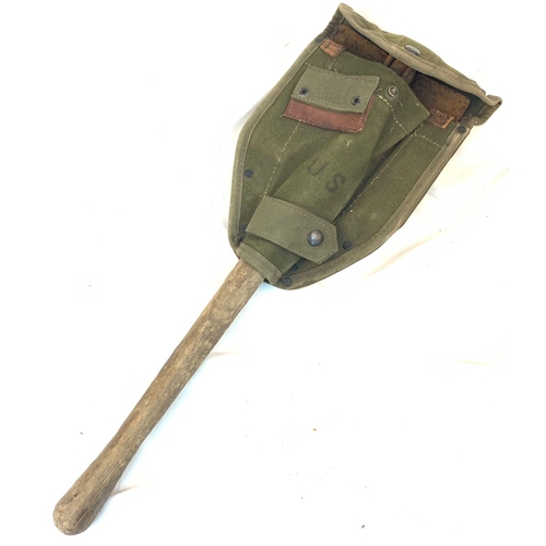 843 - Vietnam War Era 1960 Dated Folding Spade and Pouch.