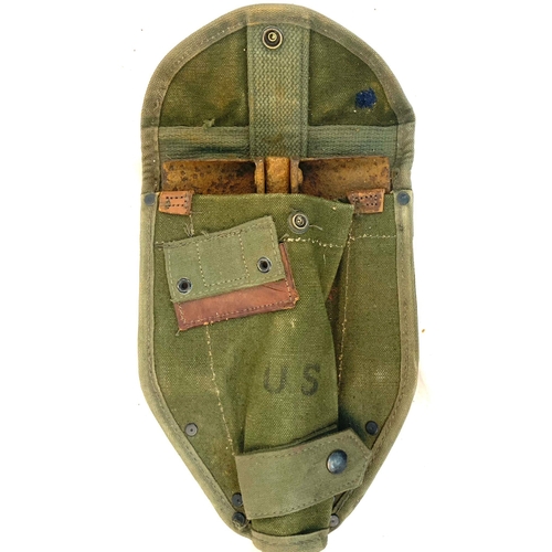 843 - Vietnam War Era 1960 Dated Folding Spade and Pouch.