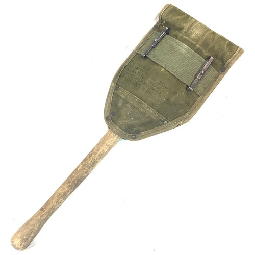 843 - Vietnam War Era 1960 Dated Folding Spade and Pouch.