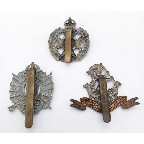 858 - Three Original Military Vintage Badges: West Riding Regiment, 8th Battalion City of London and The L... 