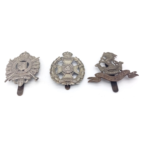 858 - Three Original Military Vintage Badges: West Riding Regiment, 8th Battalion City of London and The L... 